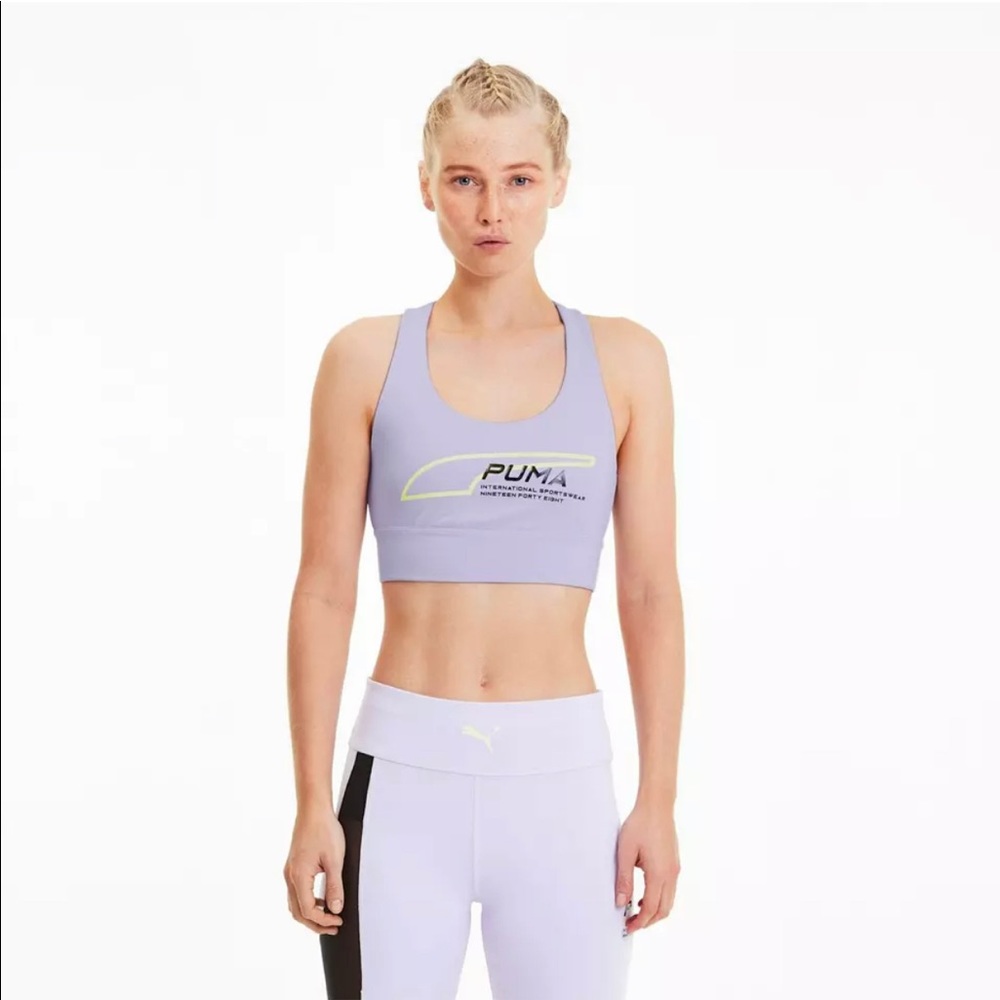 Puma Womens' Evide Crop Top Shortsleeve Purple Heather Sz Small NWT